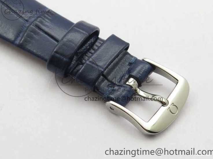 0422 Ladies’ De Ville Trésor Diamond Blue Dial Blue Fabric Watch OXF 1:1 Best Edition Swiss Quartz Upgraded 7892